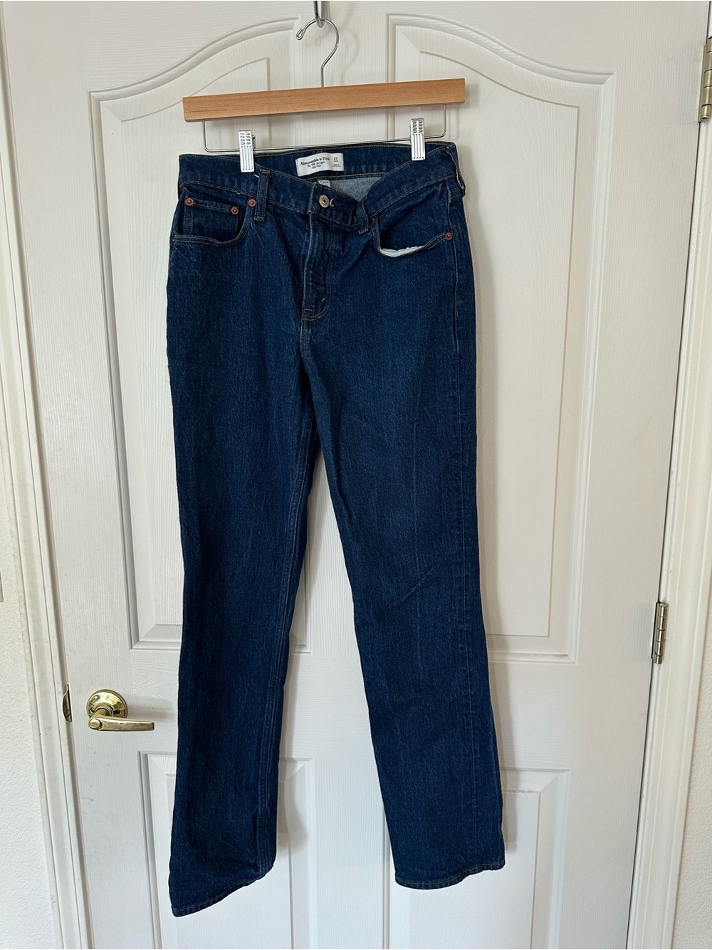 Abercrombie & Fitch Straight Leg Dark Blue Jeans